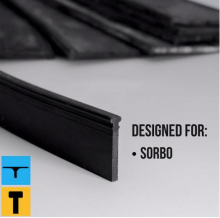 16" BLACK DIAMOND FLAT TOP SQUEEGEE RUBBER 16" BLACK DIAMOND FLAT TOP SQUEEGEE RUBBER